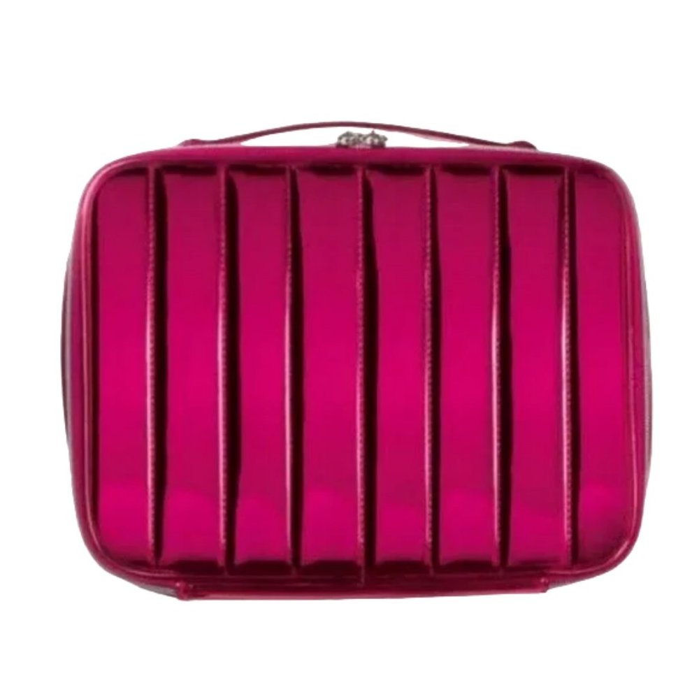 Lancome Hot Pink Metallic Cosmetic Case - NWOT